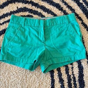 J crew green chino shorts size 2
